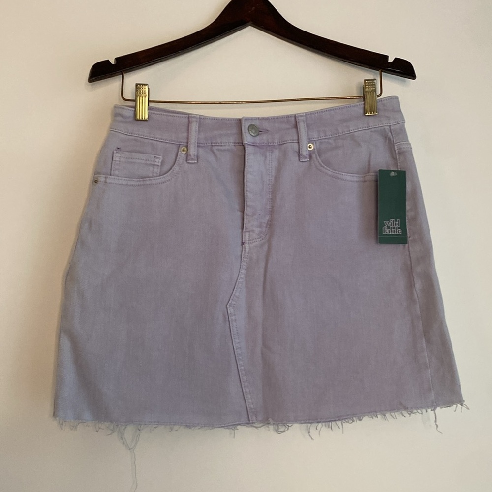 WILD FABLE Mini Fray Hem Jean Skirt - Size 8 NWT - Picture 10 of 10